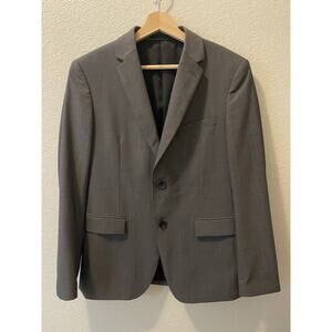 Theory Men's Chambers Mid Charcoal Gray Wool 2-Btn Slim Fit Blazer 38 short